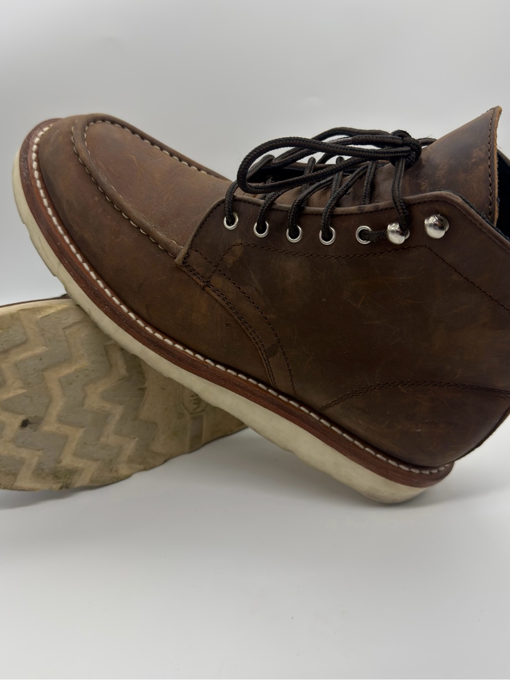 Vibram Thursday Everyday Brown Genuine Leather Boots Size Mens 9.5
